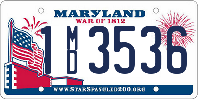 MD license plate 1MD3536