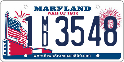 MD license plate 1MD3548