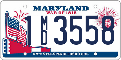 MD license plate 1MD3558