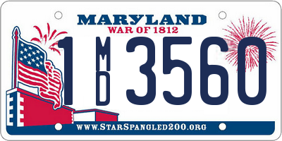 MD license plate 1MD3560