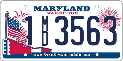 MD license plate 1MD3563