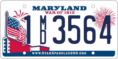 MD license plate 1MD3564