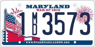 MD license plate 1MD3573