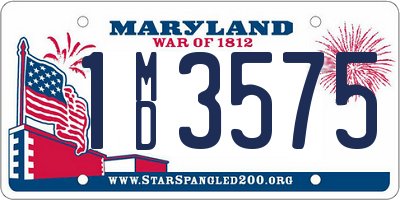 MD license plate 1MD3575