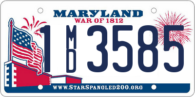 MD license plate 1MD3585