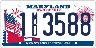 MD license plate 1MD3588