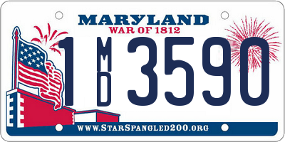 MD license plate 1MD3590