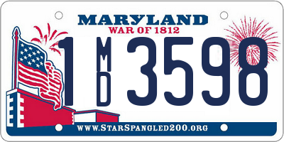 MD license plate 1MD3598