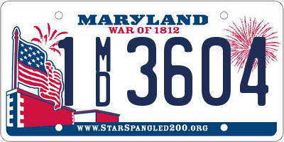 MD license plate 1MD3604