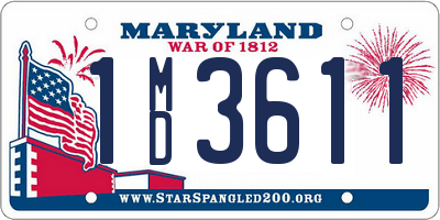 MD license plate 1MD3611