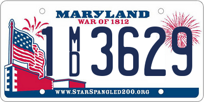 MD license plate 1MD3629