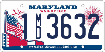 MD license plate 1MD3632