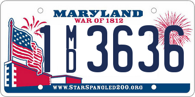 MD license plate 1MD3636