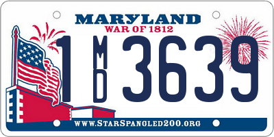 MD license plate 1MD3639