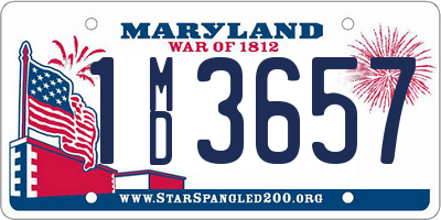 MD license plate 1MD3657