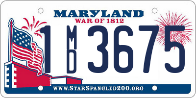 MD license plate 1MD3675