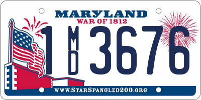 MD license plate 1MD3676