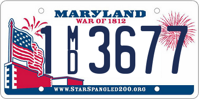 MD license plate 1MD3677