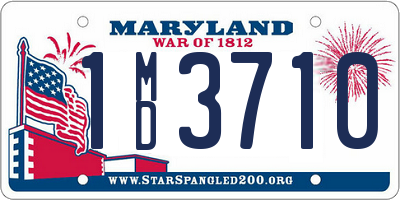 MD license plate 1MD3710