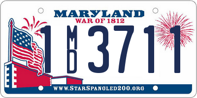 MD license plate 1MD3711