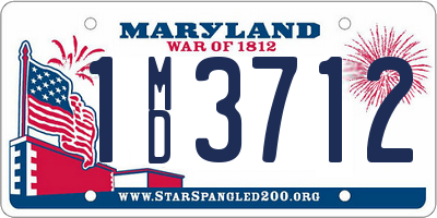 MD license plate 1MD3712