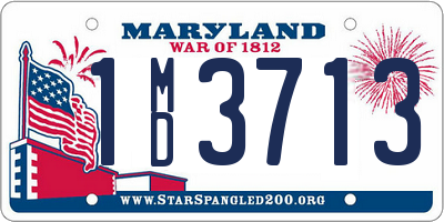 MD license plate 1MD3713