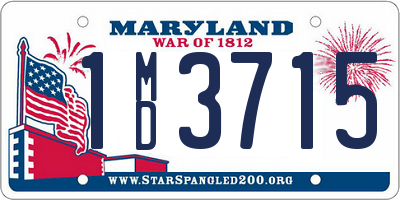 MD license plate 1MD3715