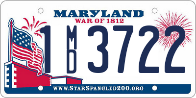 MD license plate 1MD3722