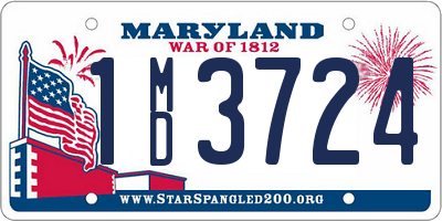 MD license plate 1MD3724