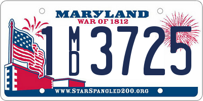 MD license plate 1MD3725