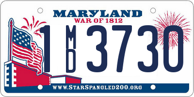 MD license plate 1MD3730