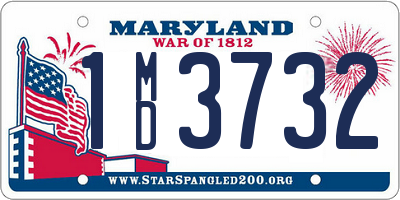 MD license plate 1MD3732