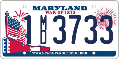 MD license plate 1MD3733