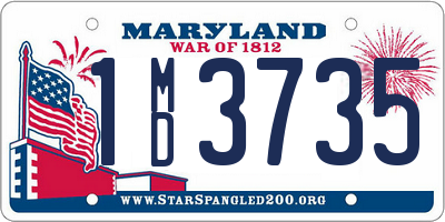 MD license plate 1MD3735