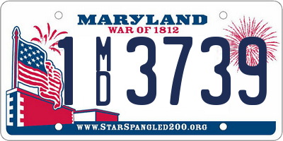 MD license plate 1MD3739