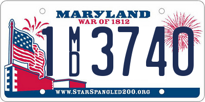 MD license plate 1MD3740