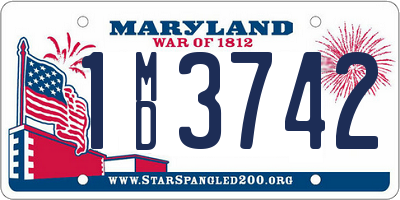 MD license plate 1MD3742