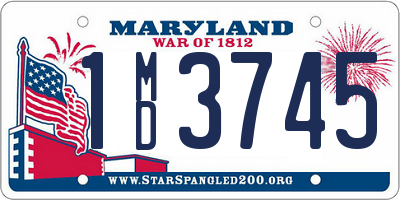 MD license plate 1MD3745