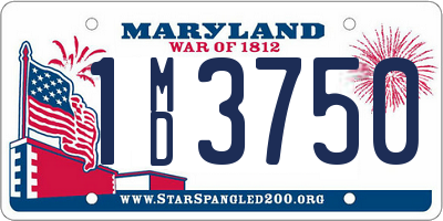 MD license plate 1MD3750