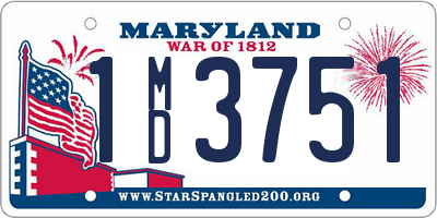 MD license plate 1MD3751