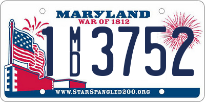 MD license plate 1MD3752