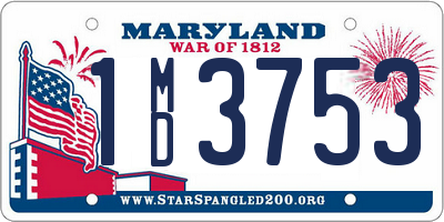 MD license plate 1MD3753