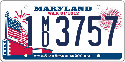 MD license plate 1MD3757