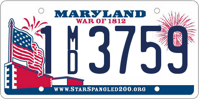 MD license plate 1MD3759