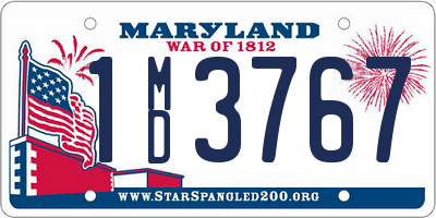 MD license plate 1MD3767