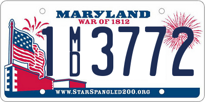 MD license plate 1MD3772