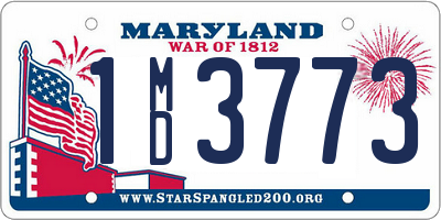 MD license plate 1MD3773