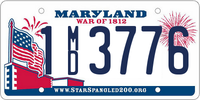 MD license plate 1MD3776