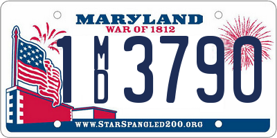 MD license plate 1MD3790