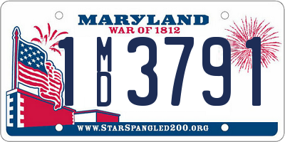 MD license plate 1MD3791